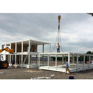 Glass Wool Modular Container Homes Two Stories For Large Construction Site