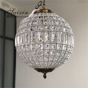 Round Crystal Ball Chandelier Lighting Fixture Lamp Chandeliers Ceiling 60cm