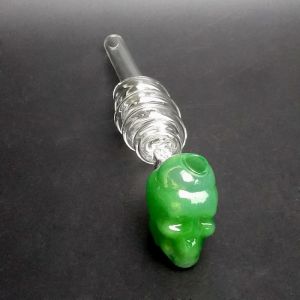 Mix Colors Round Glass Smoking Pipe For Dry Herb Lightweight Cute Design