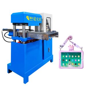 PVC Keychains Rubber Vulcanizing Machine Wear Resistant 50T Silicone Label