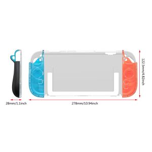 Detachable PC Left & Right Joy-con + Dockable Middle Frame Protective Cover Case
