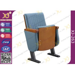 Molded Foam Low Back Auditorium Seat Chairs With MDF Writing Pad Spring Return