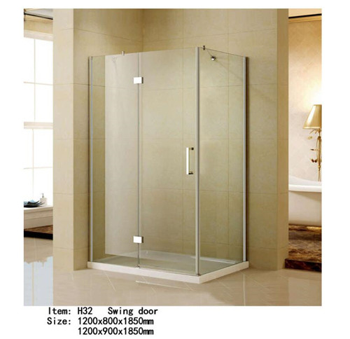Quality Rectangle Folding Frameless Glass Shower Enclosures With Stainless Steel Hinges Fixed wholesale