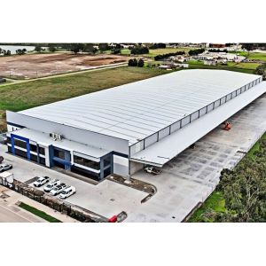 Hot Dip Galvanized Steel Components Prefab Warehouse Building Weather Proof H