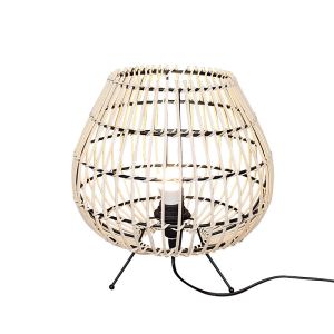 Cheap Bedroom bedside lamp Chinese style tea room atmosphere lamp bamboo rattan table lamp for sale