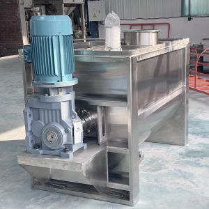 Custom Horizontal Ribbon Mixer Stainless Steel Powder Mixer 1000 Liters Double