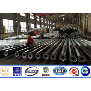ASTM A123 Utility Power Poles Galvanization And Color Polyester Coating