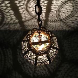 Moroccan Style Hanging Pendant Light Chorded Hanging Decorative Arabic Lamps(WH