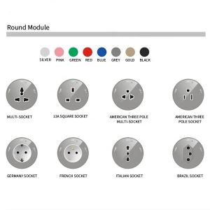 Electrical Outlet Connection Function Aluminum Wall Track Socket with 32A Rated