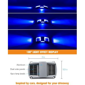6 LED Lamp IP68 Waterproof Solar Dock Light with 5000K Daylight for Wireless