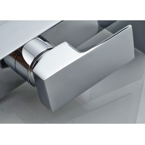 Waterfall LED Light Bathroom Basin Faucets Single Handle Durable Featuring