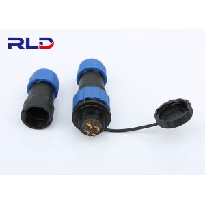 2 3 4 5 6 7 9 Pin Waterproof Plastic Plug , SP13 Multi Plug Connector 250V AC