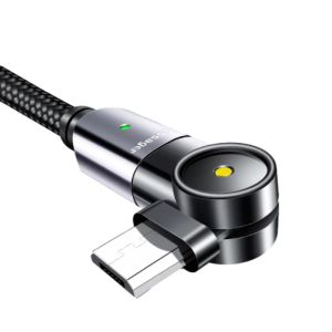 Original LED USB A To C Data Cable Fast Charging 180 Rotate 3A