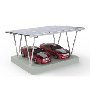 Adjustable Tilt Angle 0-60 Degrees Anodized Solar Carport for Photovoltaic