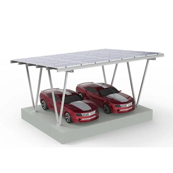 Adjustable Tilt Angle 0-60 Degrees Anodized Solar Carport for Photovoltaic