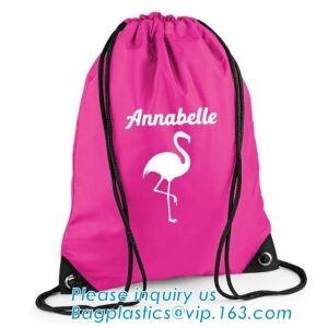 Cheap Polyester fabric drawstring bag /advertising pull rope backpack cloth bag /nylon shoulder pocket customization BAGEASE for sale