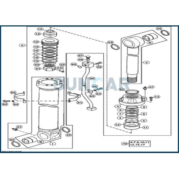 Quality DEERE 4438684 Arm Cylinder Service Kit for DEERE 670GLC 600C wholesale