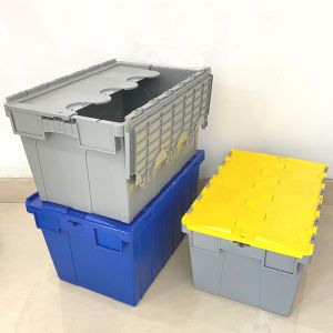 400x300x260mm Heavy Duty Nesting Crates Plastic Totes Warehouse Storage