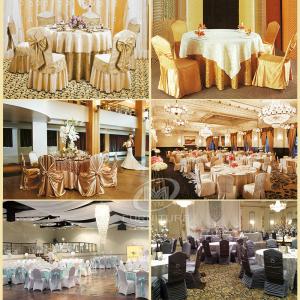 Cheap Customized Polyester Chair Covers And Sashes Hotel Furniture Supplies for sale