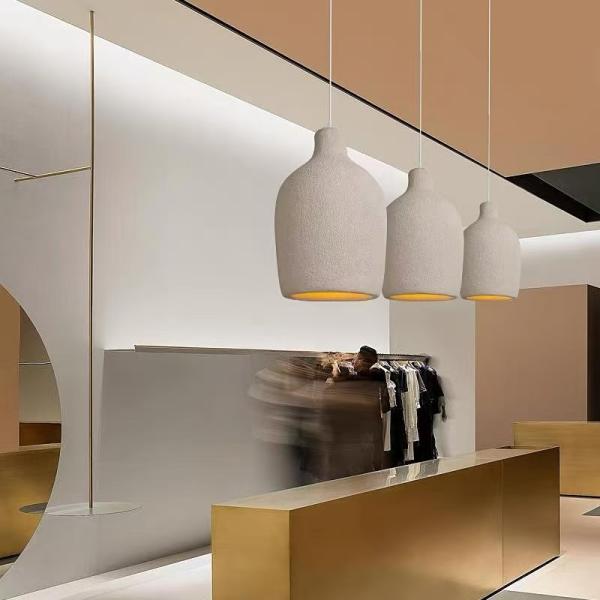 Cement and concrete and resin orange yellow handmake contemporary pendant lamp