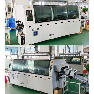 410kg Solder Pot Wave Soldering Machine 750mm Conveyor Height RF-350A
