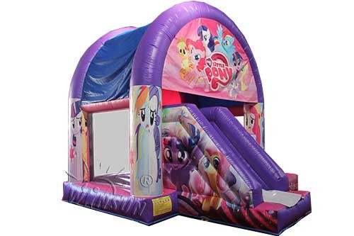 Quality Ponies Theme Inflatable Bounce House With Slide WSC-265 PVC Material wholesale