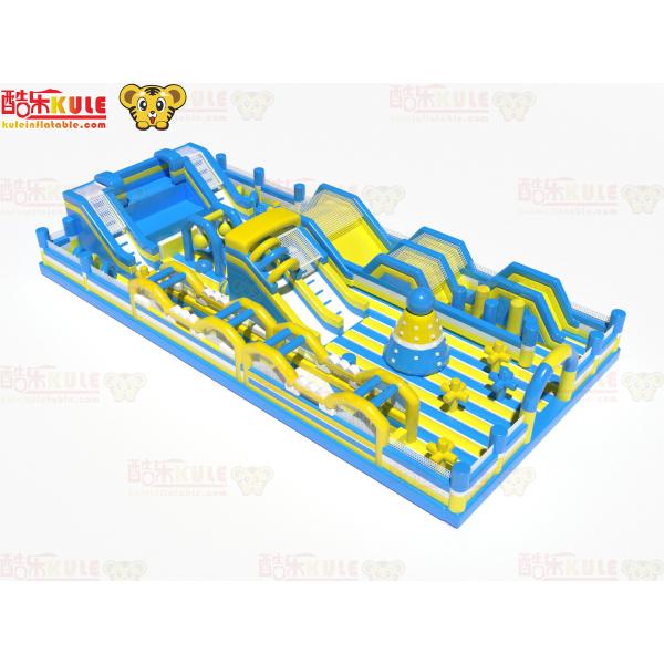 Quality Big Circle Obstacles With Slides Inflatable jumping playground wholesale