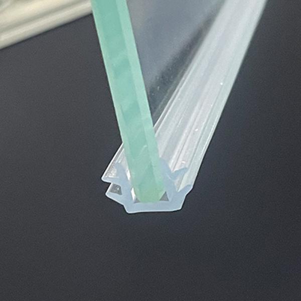 Transparent PVC Weather Stripping Soft Glass Clip Strips For 5mm Glass