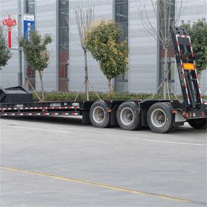 4/5/6mm Thick Lattice Board Bottom Platform 3/4 Axle 12.00R20 Tire 40 Tons 60