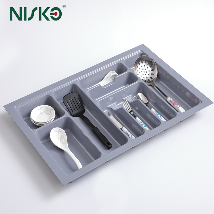 China Kitchen Silverware Storage Organizer Modular Flatware Tray Cutlery Drawer Insert on sale
