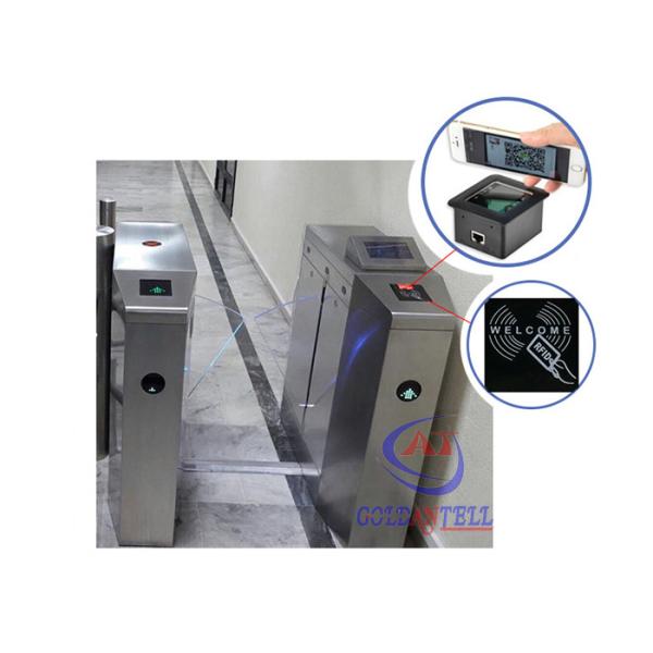 Electromagnetic turnstile mechanism scanner code qr door open for university