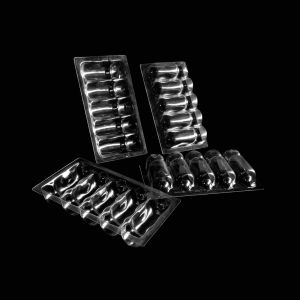 Custom Clear Plastic Ampoule Tray Blister Packaging In PVC PET PETG ESD