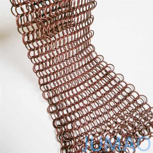 Copper Chain Ring Mesh Curtains Interior Drapery 10mm