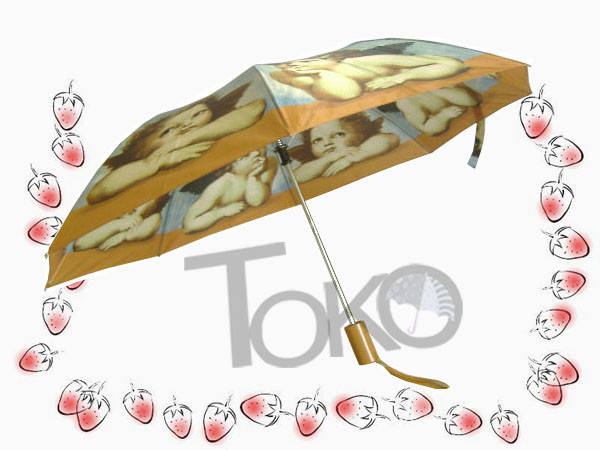 Quality Off - Set Printed Auto Open Close Umbrella Windproof Plastic Rubber Coating Cap wholesale