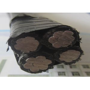 Black 600v Abc Quadruplex Overhead Wire Cable With AAAC Messager