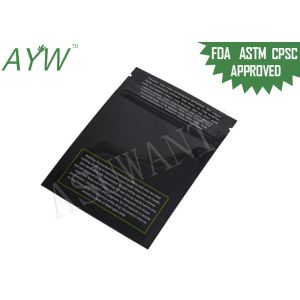 Resealable Smell Proof Zipper Bags Biodegradable For Marijuana Medication