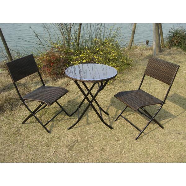 Quality Pool / Beach Leisure Resin Wicker Chair Set With Aluminum Frame wholesale