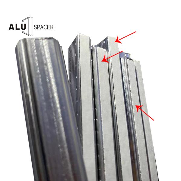 ABM Labour saving aluminum bar with two side adhesive butyl tape for insulating glass production