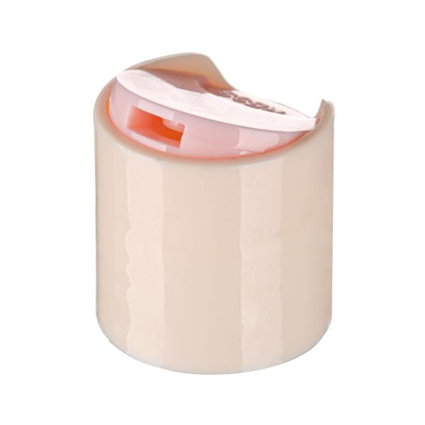 24/410 Off - White PP Plastic Press - To - Open Flip Top Cap For Cosmetic