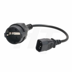 UPS PDU Power Cord Cable Adapter 3 Prong IEC320 C14 to Euro Schuko Socket 16A
