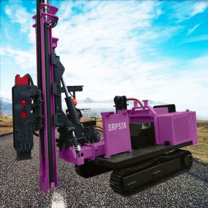 Ground Screw Pile Driver Machine Power 70KW Solar Pile Driving Equipment