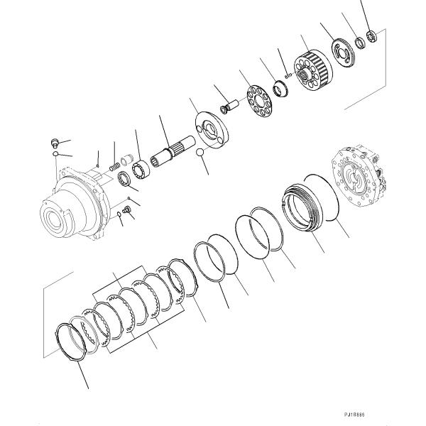 209-60-75101 2096075101 KBB044B-21006 For KOMATSU PC800-8E0 PC800SE-8E0 Excavator Travel Assembly Final Drive Travel Motor DRIVE GP-FINAL -WITH MOTOR