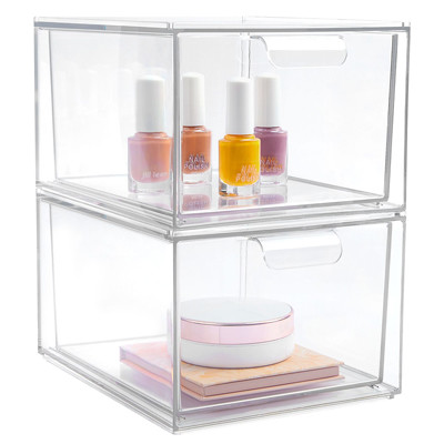Quality Multifunction Makeup Stackable Clear Plastic Organizer Drawers With Lid wholesale