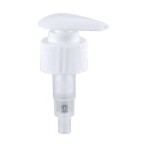 PP Material Lotion Dispenser Pump Plastic Ribbed Smooth Aluminum 2.0CC