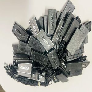 Weatherproof 3 Inch Black Hang Tag String Swing Tag Thread 100Pcs