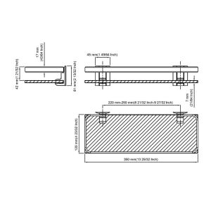 Single Layer Bathroom Towel Rack Rectangular Bathroom Glass Shelf Showe Cosmetic