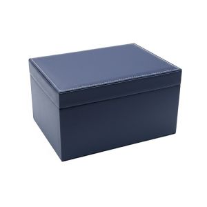 Elegant Closet Storage Box Lidded Premium Leather Look Storage Boxes For Home