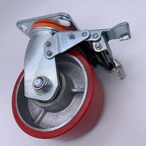 5 Inch PU Tread with Dual Locking Heavy Duty Caster