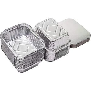 1LB Custom 8342 Aluminum Foil Food Containers 450ml Food Container Foil With Lid