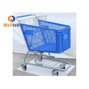 China Supermarket Unfolding Polypropylene Plastic Shopping Trolley on sale
